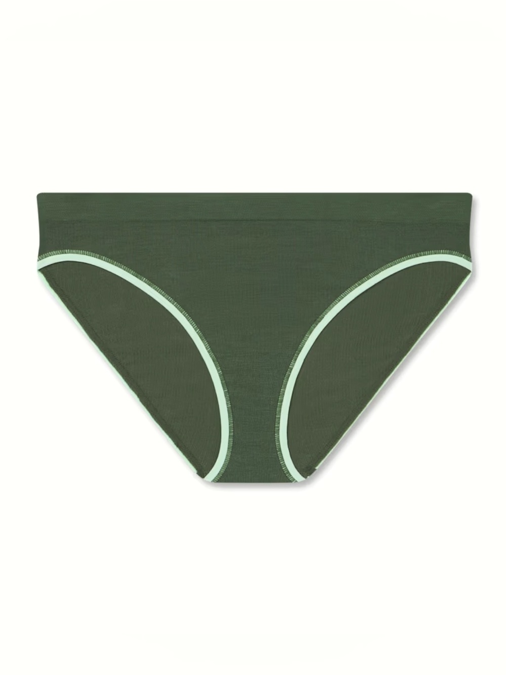 BOMBAS 'Ribbed Seamless Bikini' Underwear (2-Pack) in Dark Elm